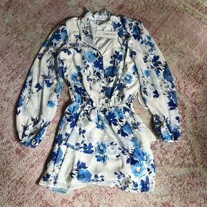 New With Tags!! Yumi Kim Blue Long Sleeve Dress